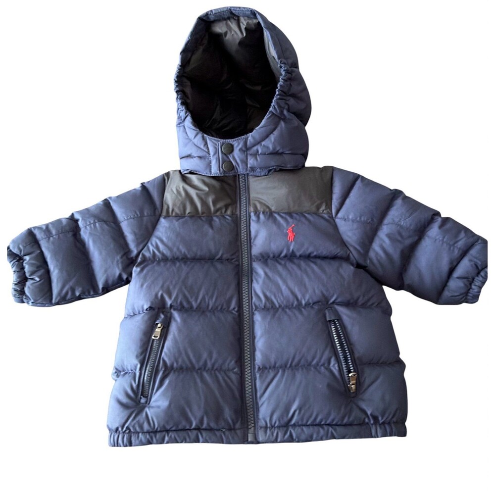 Polo Ralph Lauren Baby Down Puffer Jacket Navy Blue 12M